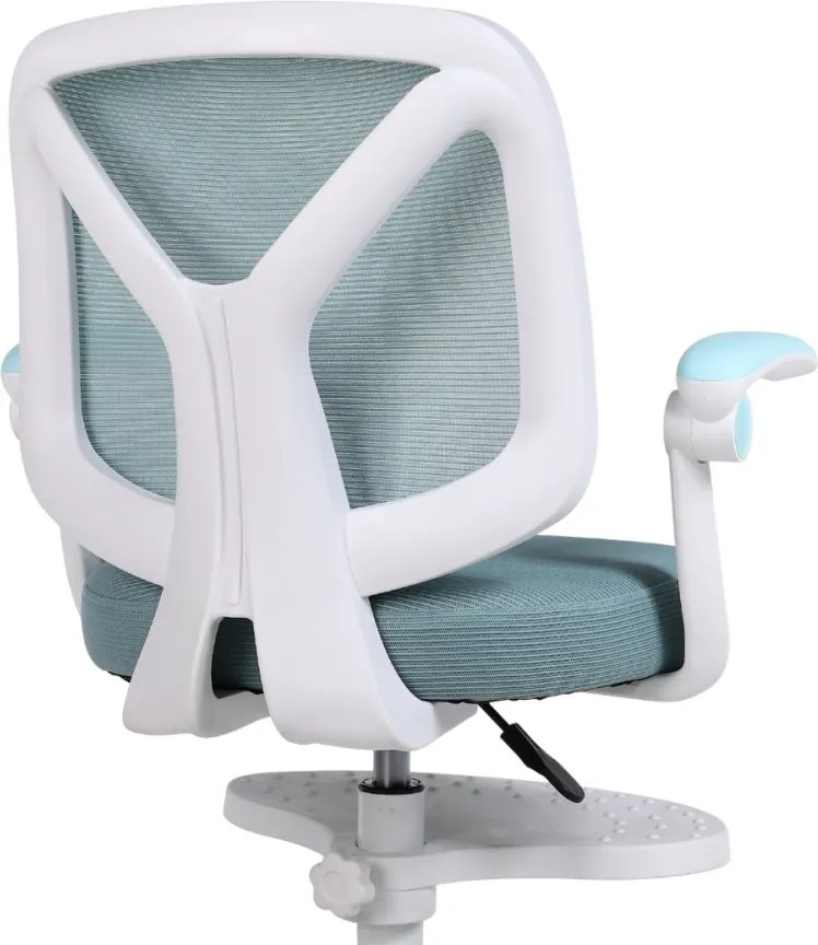 Detská otočná stolička Neoseat JUNI 010 s podnožou — látka, modrá