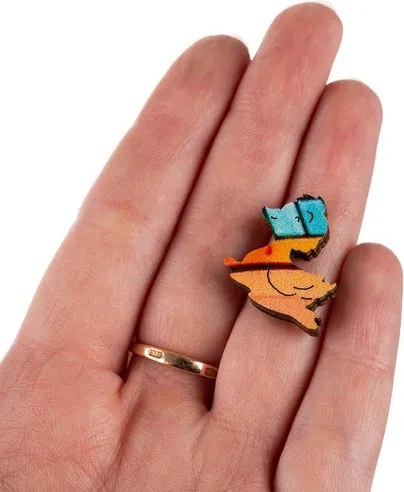 Kruzzel 22878 Dřevěné puzzle kočka 130 dílů, 38 x 24 cm