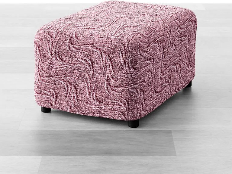 Bielastické poťahy BRILLANTE bordó taburetka (40 x 40 x 40 cm)