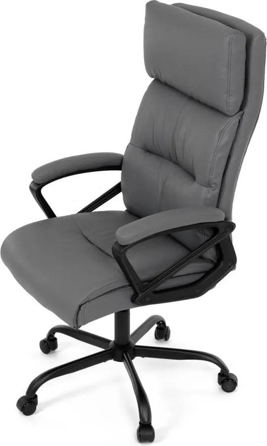 Kancelárske kreslo PEDRO — ekokoža, sivá