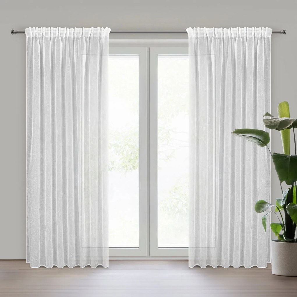 ZÁCLONA NA PÁSKE ELIA 140X270 CM BIELA