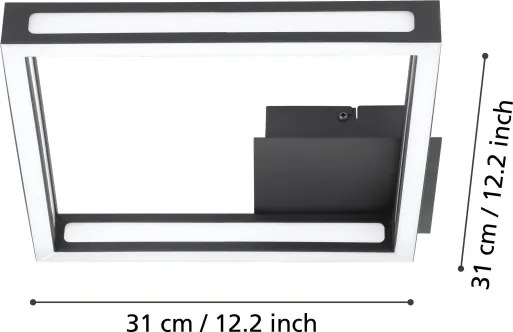 Eglo 99787 - LED Stropné svietidlo ALTAFLOR LED/11,2W/230V čierna