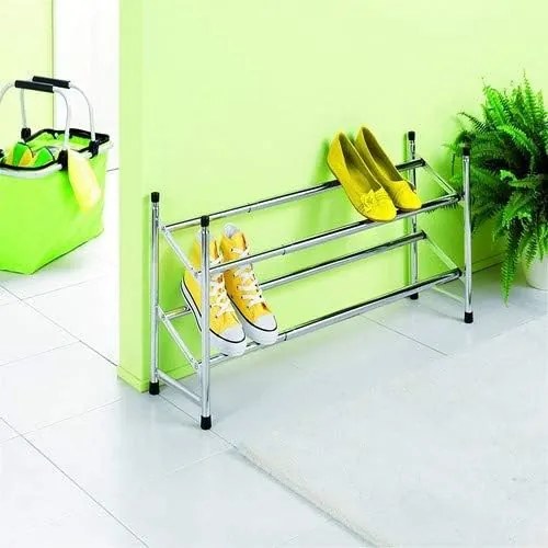 Zeller Present Botník, polica na topánky, chrómovaný, nastaviteľný až do 117 cm