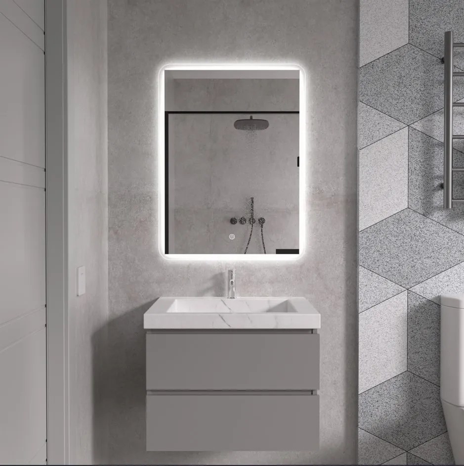 Erga Ava, LED zrkadlo 60x80cm, 2185 lm, 6500K, predné/zadné osvetlenie, ERG-V01-120-6080-00