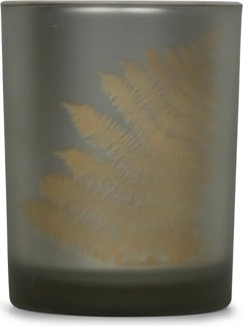 Sklenený svietnik s listom Farm M - 8 * 8 * 10cm