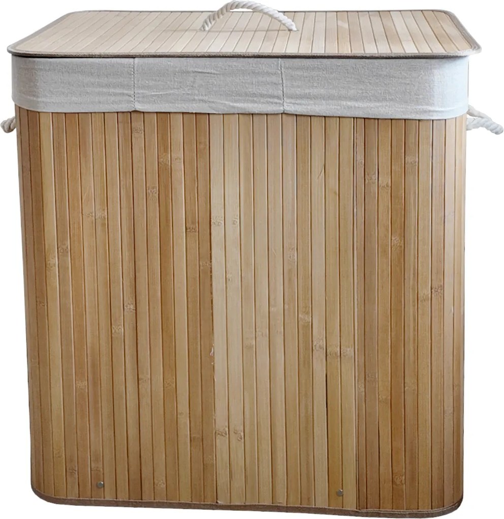 TRENDIE Bambusový kôš na prádlo 150l svetlohnedý + DARČEK