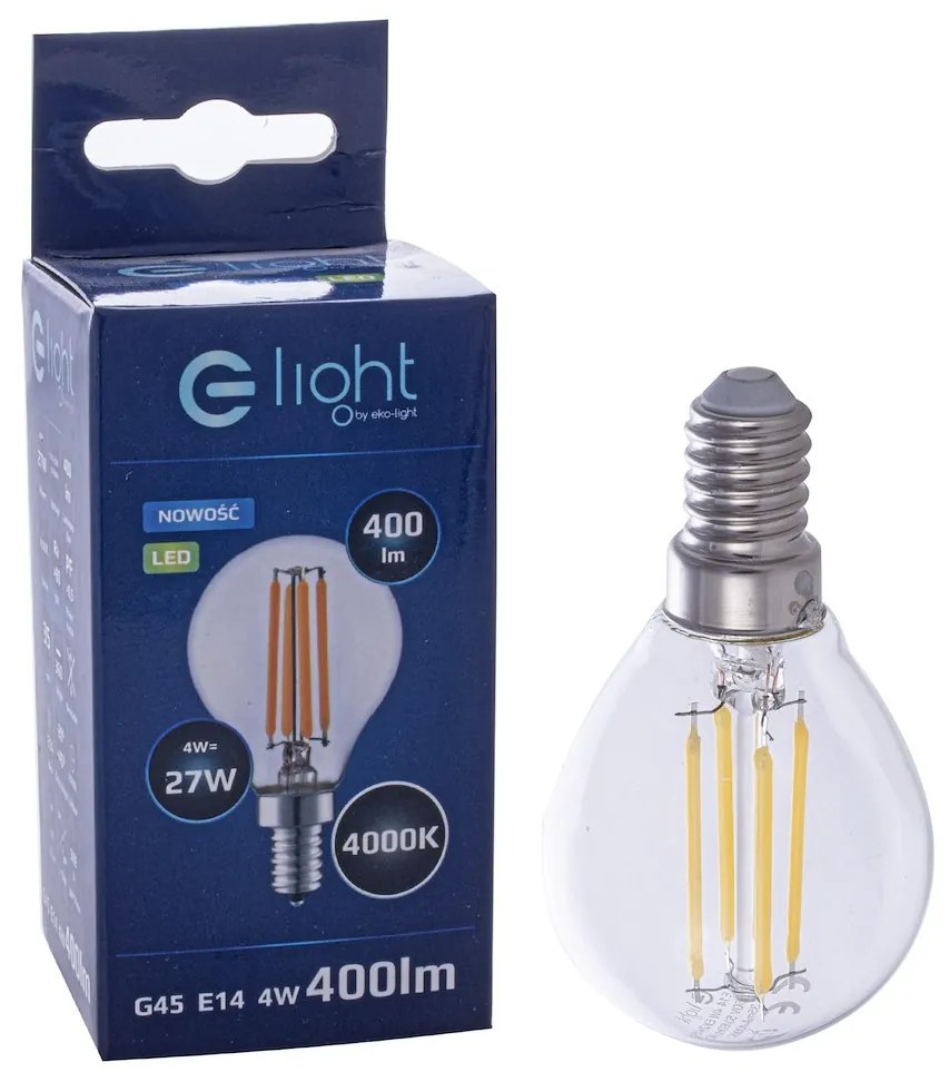Dekoračná LED žiarovka E14 neutrálna 4000k 4w 400 lm