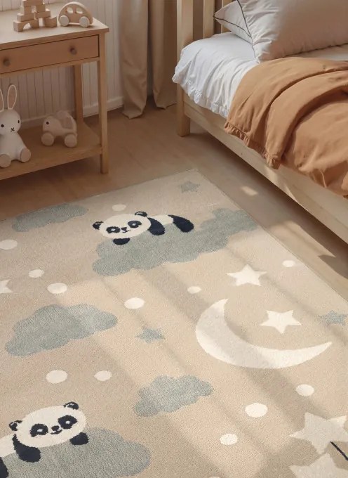 Koberec Hanse Home ADVENTURES DREAMY PANDA béžový / krémový