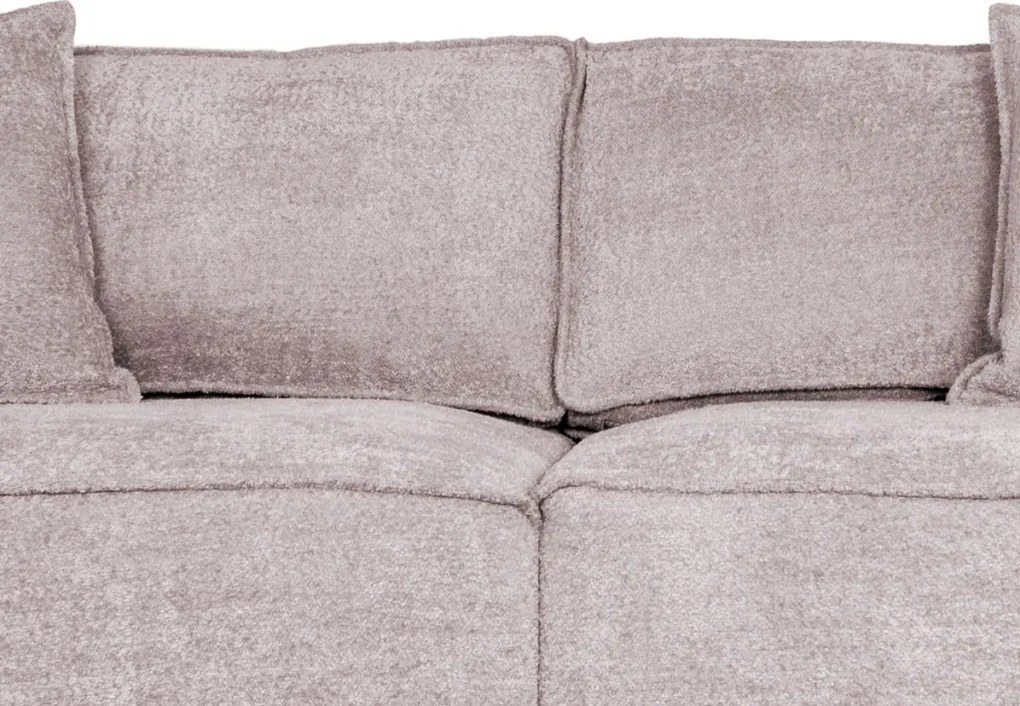 Pohovka John, ružová látka so štruktúrou