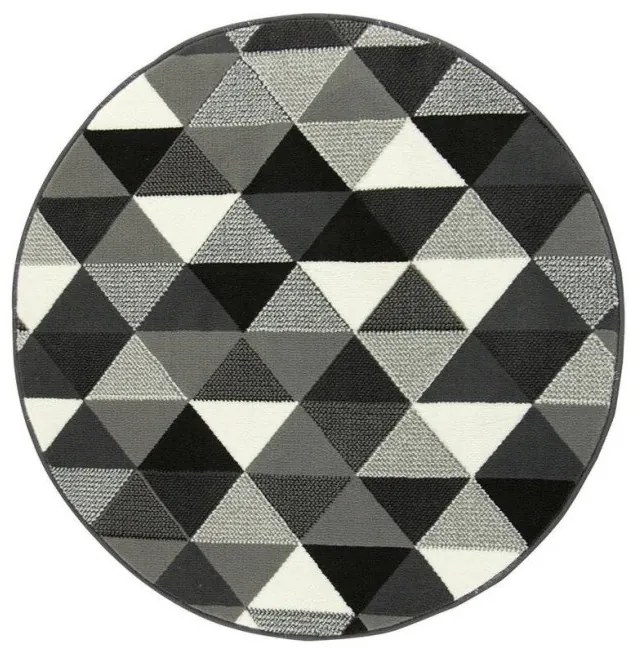Koberec Luna 503430/56911 Trojuholníky sivý kruh