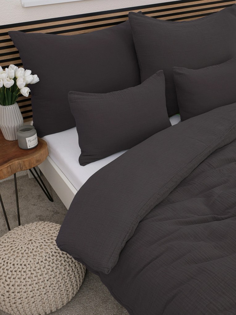 Mušelínové obliečky - Alexia tmavosivá