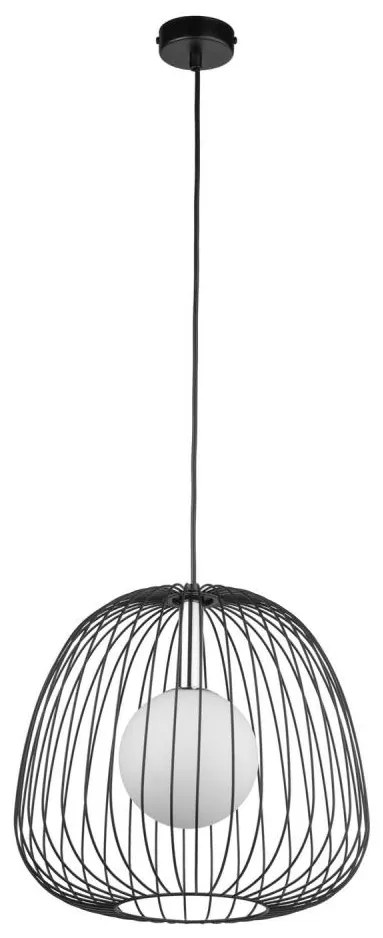 Luster na lanku BELL 1xG9/12W/230V pr. 33 cm čierna/lesklý chróm