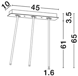 Minimalistické stropné svietidlo Stilvi