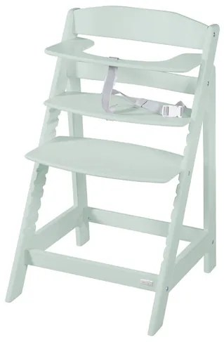 roba Detská vysoká stolička Born Up Zickzack 2 v 1, mentolová + Pultík k jedálenskej stoličke, hnedosivá  (800008530)