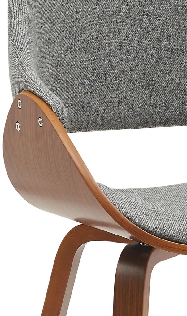 Jedálenská stolička Vangale - látka - Orech /Tmavo sivá