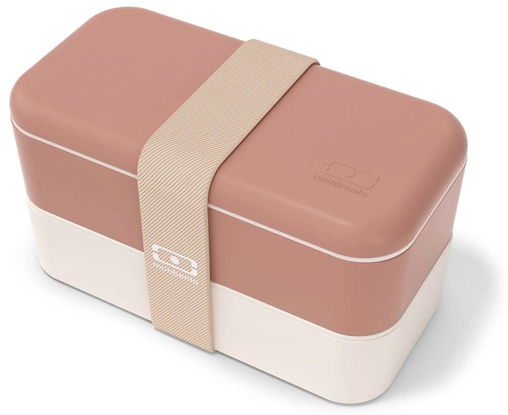monbento Desiatový box Monbento Original Pink/Moka 1 l