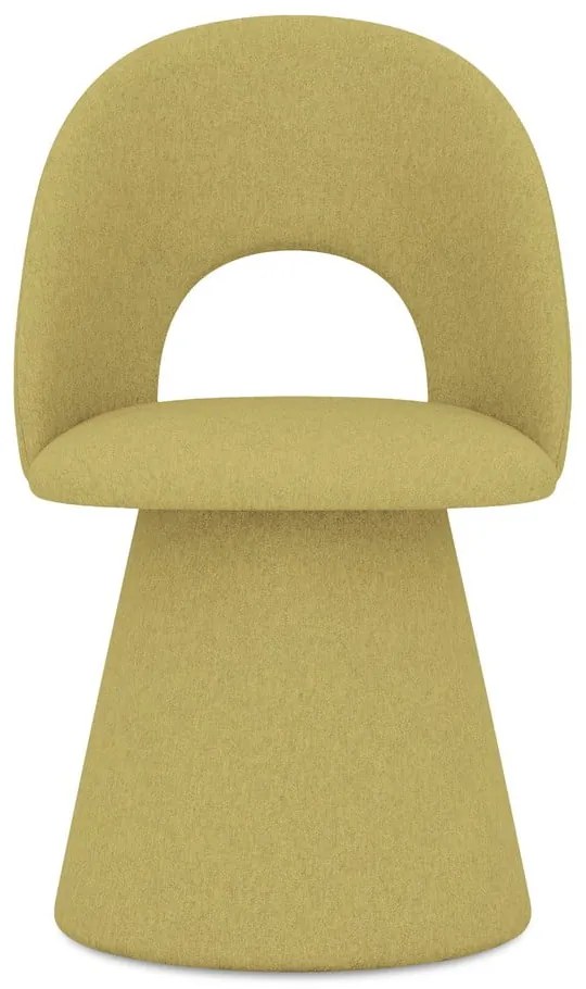 Žlté čalúnené jedálenské kreslo Kalo – Makamii