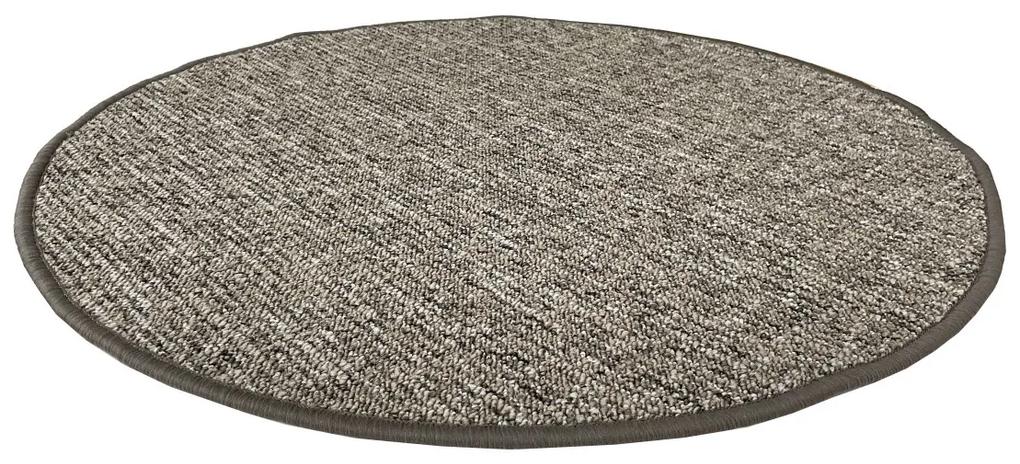 Vopi koberce Kusový koberec Alassio hnedý okrúhly - 250x250 (priemer) kruh cm