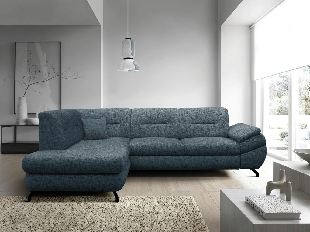 XXXLutz ROHOVÁ SEDAČKA, textil, modrá MID.YOU - Sedačky - 001574006915