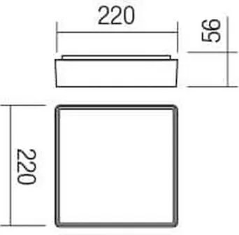 Redo 90157 - LED Vonkajšie stropné svietidlo MARINA LED/12W/230V IP65 antracit