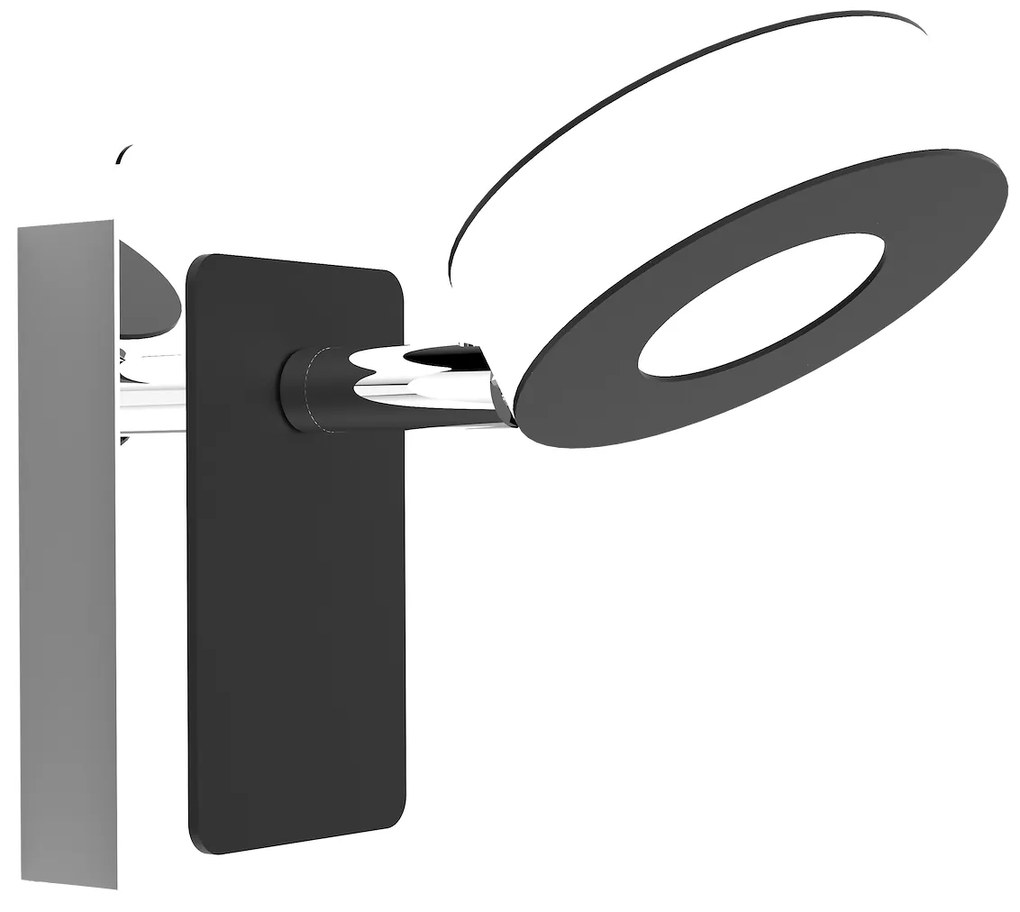 Nástenné LED svietidlo Sole, 1x LED 5w, 4000k, ch/b