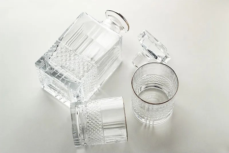 BOHEMIA PRESTIGE ELEGANTE PLATIN WHISKY SADA 1+6 KS