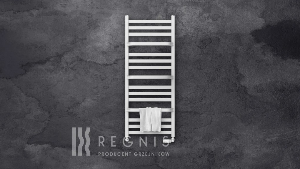 Regnis LOX DUO, vykurovacie teleso 300x1800mm, 652W, čierna matná, LOXDUO1810/300/D270/BLACK