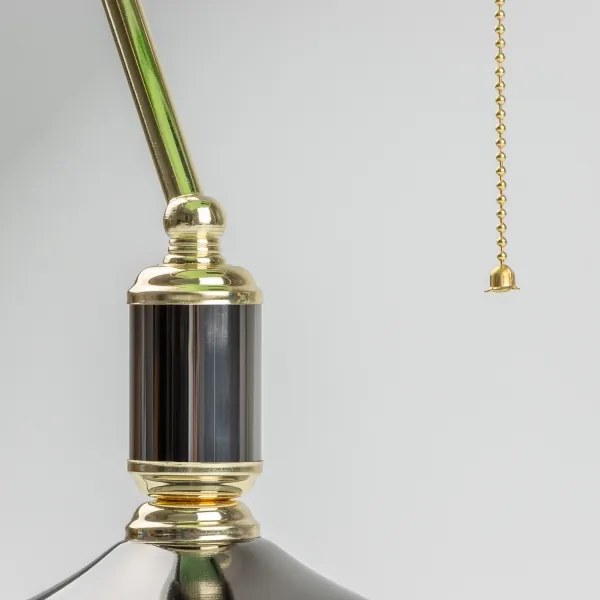 Brilagi - Stolná lampa BANK OFFICE 1xE27/60W/230V čierna/zlatá/zelená