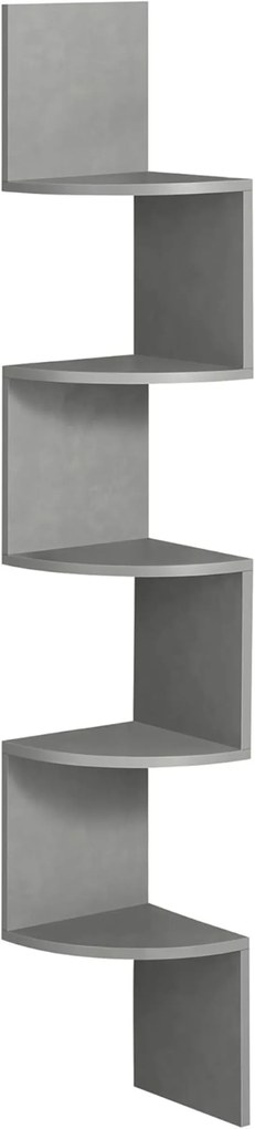 Nástěnná rohová police VASAGLE CLAIRE betonově šedá