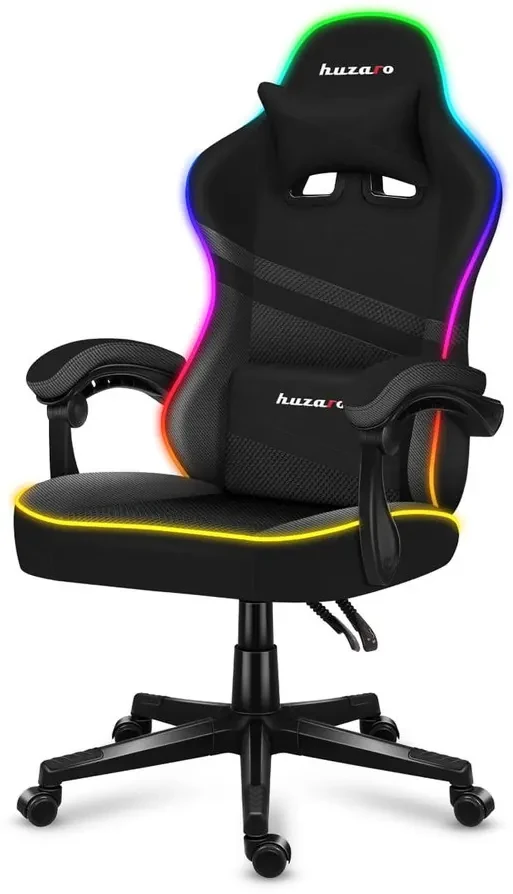 Huzaro Herné kreslo Force 4.4 s LED osvetlením - černá