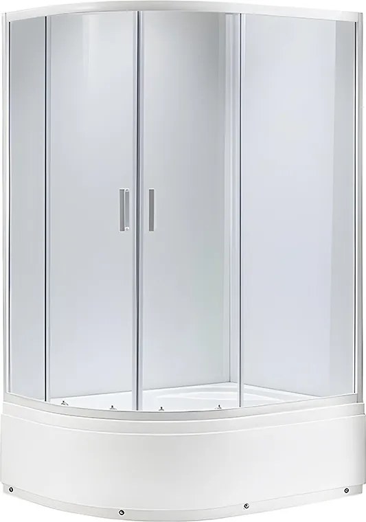 BPS-koupelny Asymetrický sprchový kút MAJA WH L 115x85 cm ľavý, biely/transparent v sete s hlbokou sprchovou vaničkou
