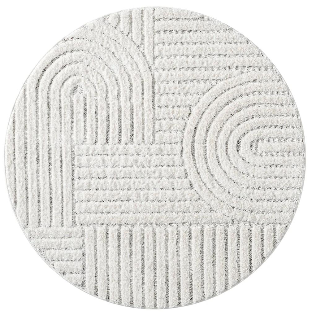 Dekorstudio Moderný okrúhly koberec FOCUS 765 krémový Priemer koberca: 160cm