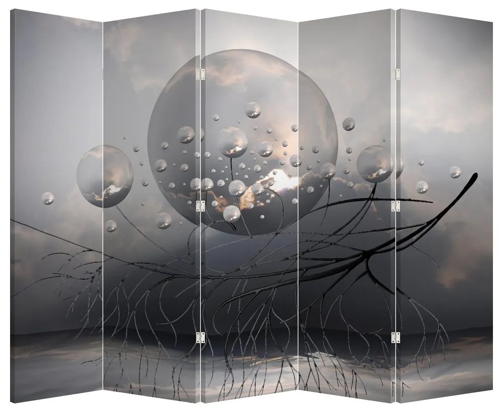 Paraván - Abstraktné gule (210x170 cm)