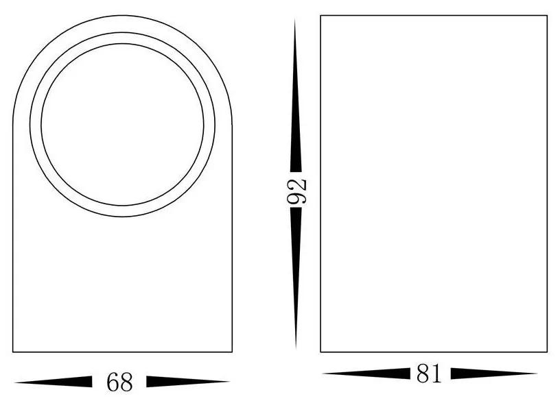 Exteriérové nástenné svietidlo Cvalis 1, 1x čierne hliníkové tienidlo