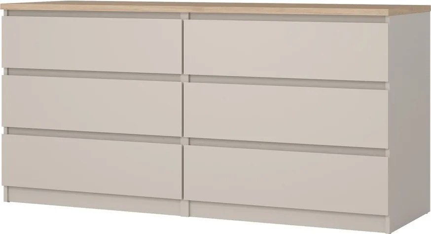 Krémovobiela komoda 154x76x50 cm Naia – Tvilum