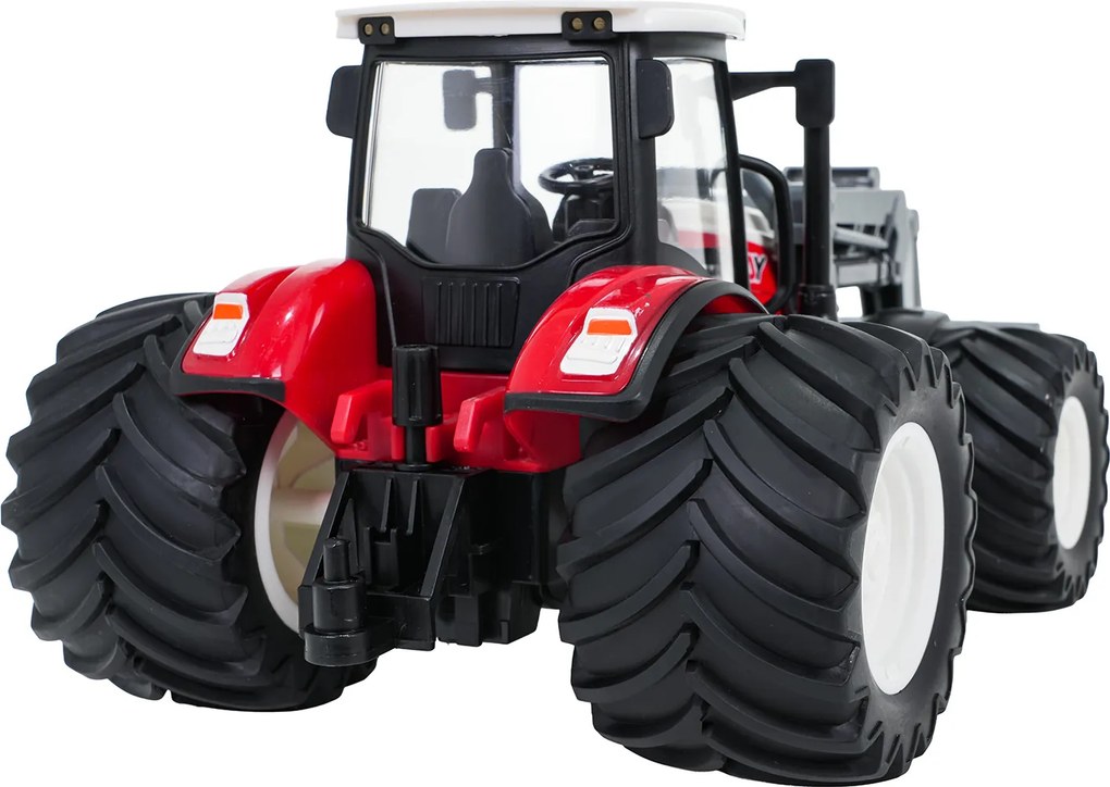 Ramiz Traktor + buldozér R/C 1:24 červený