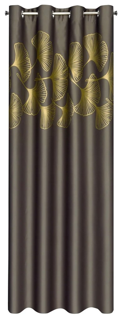 ZATEMŇOVACÍ ZÁVES NA KRÚŽKOCH HARMONY 140X250 CM HNEDÁ