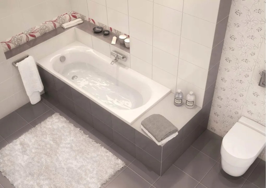 Cersanit Octavia, akrylátová vaňa 160x70cm + nožičky, biela, S301-252