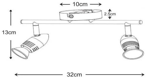 Lucide 13955/10/12 - LED bodové svietidlo CARO-LED 2xGU10/5W/230V chróm