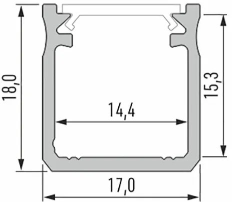 Led-Labs LED profil LUMINES typ Y surový 1m