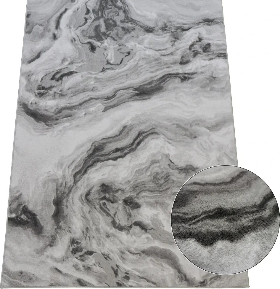 BE Koberec Accra 6506 Grey – sivý obdĺžnikový Rozmer: 200x290 cm