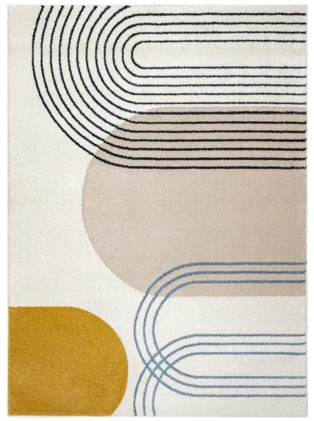 Koberec FUSION 7157 biely / zlatý