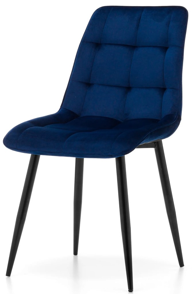 JAKS Jedálenská stolička Chic velvet modrá