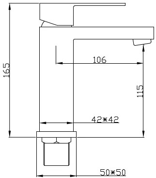 Mexen CUBE - Umývadlová batéria, Chrómová,72900-00