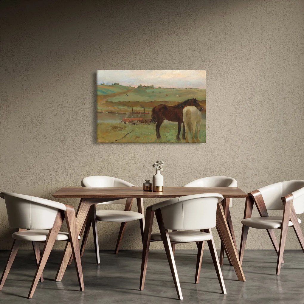 Obraz - Edgar Degas, Horses in a Meadow, reprodukcia (90x60 cm)
