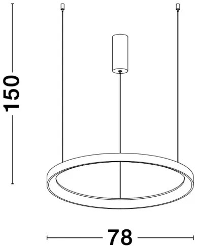 LED luster Pertino 78 3000K čierne