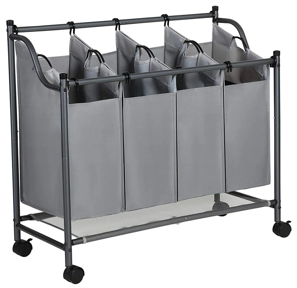 Kôš na bielizeň GERARD 4 x 35 L sivý