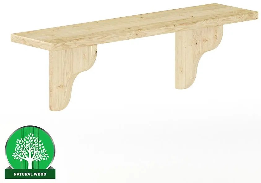 Polička borovica PK121-80x25x20 surová