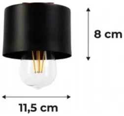 BERGE Závesná lampa LOFT - 4x E27 - CUBE BLACK
