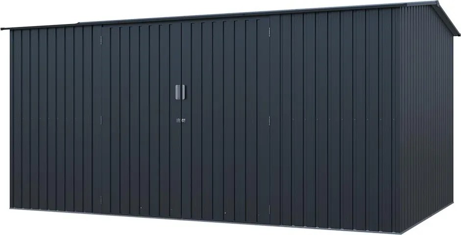 Záhradný domček na náradie, krídlové dvere Avenberg HUNTER G1 4.1 x 2.6 m ANTRACIT